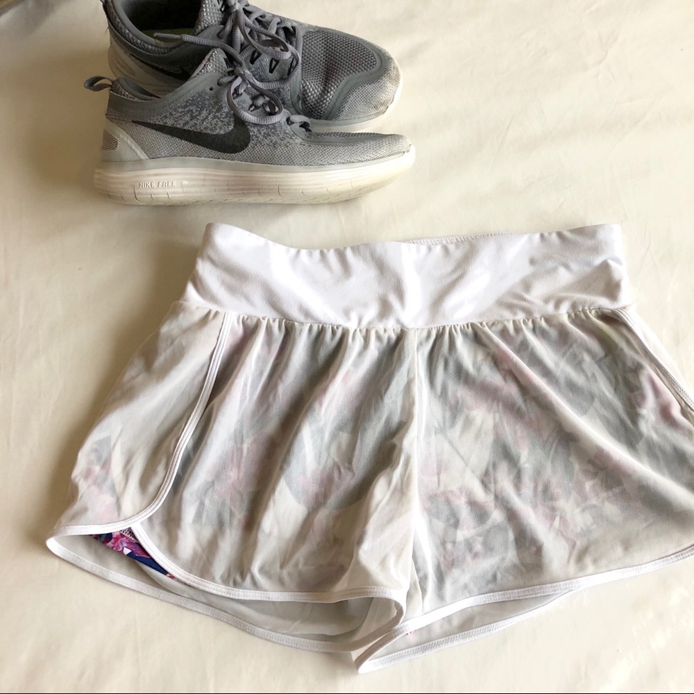 Fabletics Mesh and Spandex Running Shorts